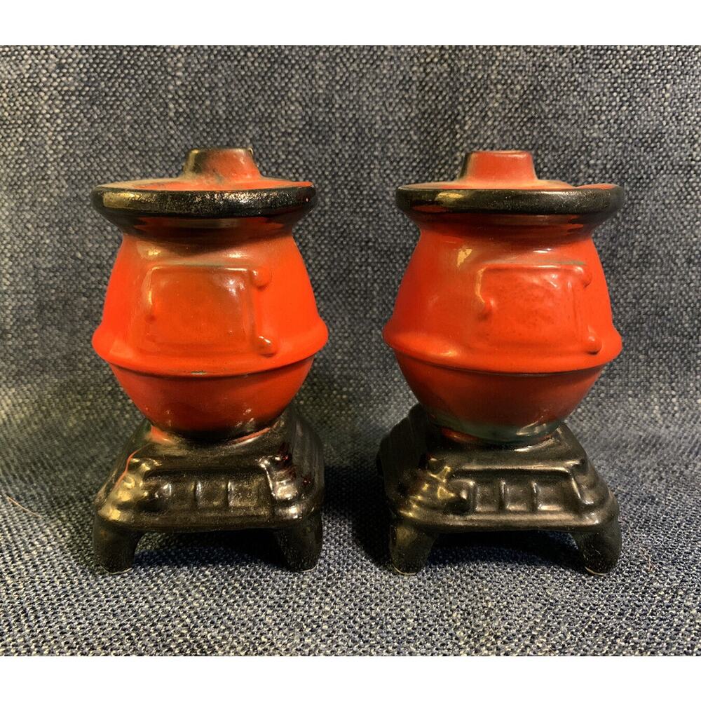 Vintage Pair Pot Belly Stove Dealer Promotional Ashtray 1949 Promo Depot NASH?